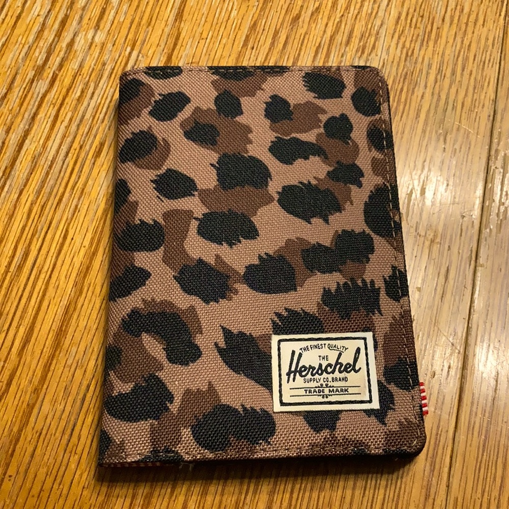 Animal print passport holder